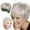 White, variant on European Beauty Short Hair Wig - Air Liu Bo Curly Synthetic Hair Wig for Women - Natural Appearance for Daily Wear and Parties