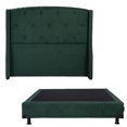 thumbnail image 1 of Base de Cama Dicasa Box Queen Size + Cabecera Zefyr Verde Estilo Imperio, 1 of 8
