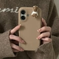 thumbnail image 1 of Cute 3D Cartoon Lying Cat Fish Lychee Pattern Leather Phone Case For iPhone 16 Pro 15 13 12 11 Pro Max 14 Plus Lovely Soft Cover, 1 of 4