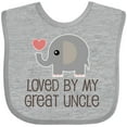 thumbnail image 3 of Inktastic My Great Uncle Loves Me Boys or Girls Baby Bib, 3 of 4
