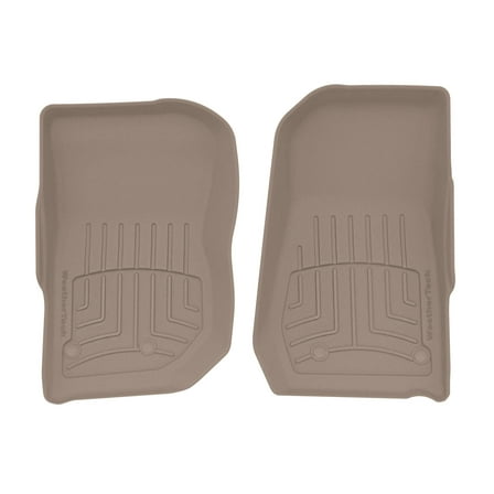 WeatherTech FloorLiner HP Custom Fit Floor Mats compatible with Jeep Wrangler Unlimited 4-Door, Wrangler JK Unlimited 4-Door, Wrangler 2-Door, Wrangler JK 2-Door - 1st Row (Driver & Passenger), Tan