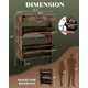 thumbnail image 2 of Narrow 3-cajón freestanding de madera shoe rack con 3 niveles adjustable estantes para entrada brown shoe almacenamiento, 2 of 7
