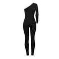 thumbnail image 5 of aidice Ribbed Bodysuits for Women Yoga off Shoulder Long Sleeve Skinny Athletic Workout Jumpsuits, 5 of 5