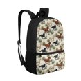 thumbnail image 2 of Uourmeti Personalized 17 Inch Backpack for Travel School, Smooth Zippers Soft Touch Large Capacity Daypack, US Wild Horse, 2 of 6