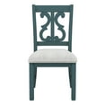thumbnail image 3 of Furniture of America Feli Padded Dining Chairs - Set of 2, Blue, 3 of 7