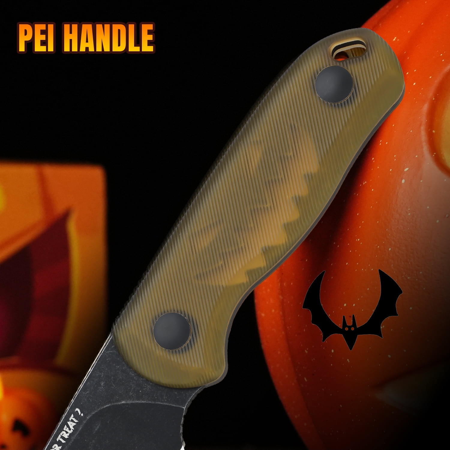 Kizer Halloween Drop Bear Fix Fixed Knife 14C28N Blade PEI Handle With Sheath Limited Halloween Edition Gift 1094HW2