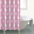 thumbnail image 4 of Pink Cute French Bulldogs Shower Curtain 72"x72" ,Bathroom Decorative Shower Curtains Set with 12 Hooks,Modern Waterproof Washable Shower Curtain, 4 of 5