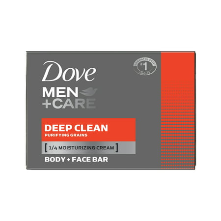 Dove Men+Care Body and Face Bar Deep Clean 4 oz, 6 (Best Soap For Men's Face)