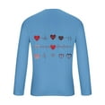thumbnail image 5 of Fartey Men's Valentine's Day T Shirts Big and Tall Long Sleeve Crew Neck Workout Tshirts Fashion Funny Valentines Graphic Tees 2025 Blue S-4XL, 5 of 5