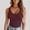 *Wine, variant on ClodeEU Women's V Neck Spaghetti Strap Tank Top,Solid Color Casual Slim Spring Summer Tank Wine,Womens Plus M