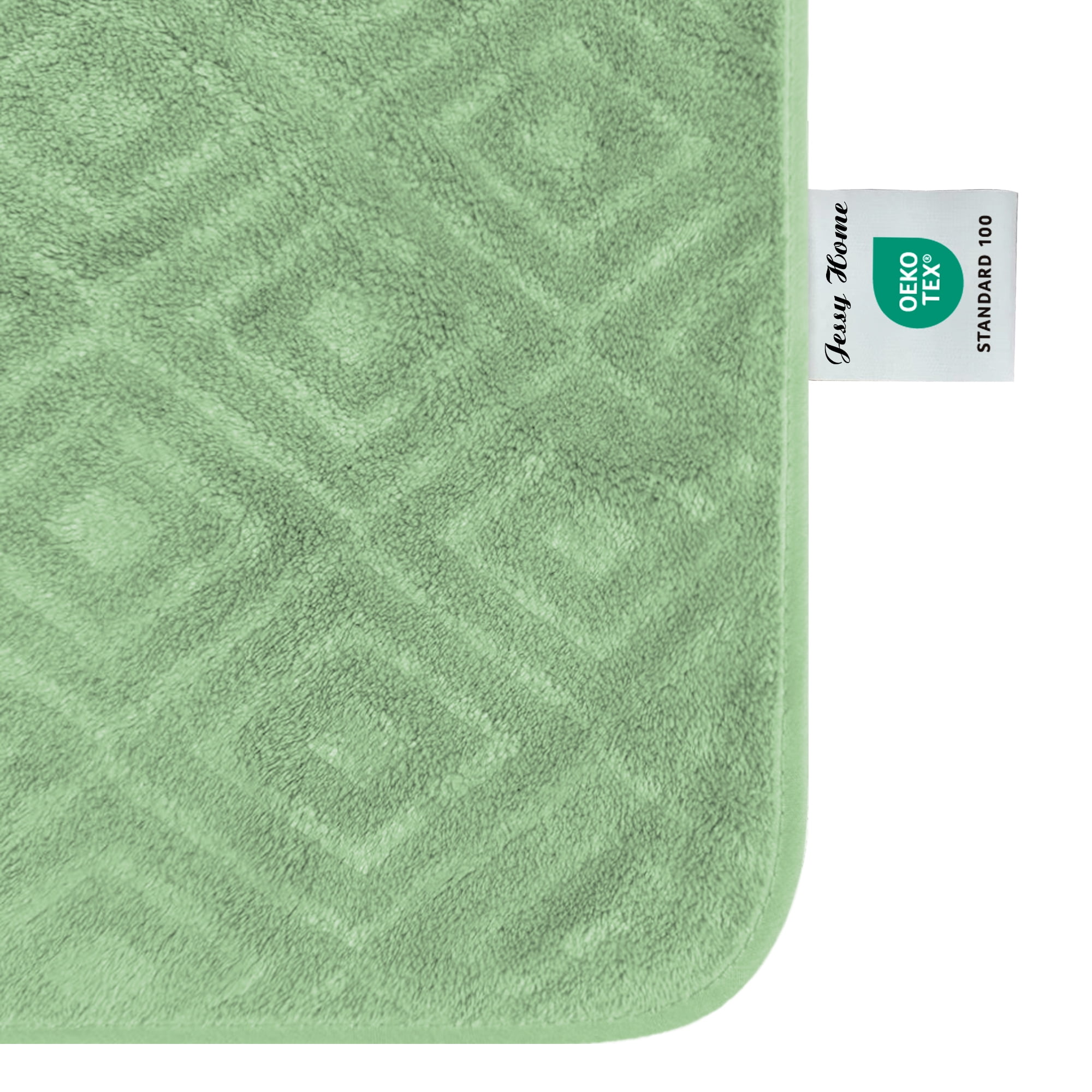 Jessy Home Light Green Bath Towel set of 8, 2 Oversized Bath Towels, 2 Hand Towels, 4 Washcloths-600 GSM Soft Towel Set
