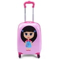thumbnail image 4 of Costway 2Pc 12'' 16'' Kids Girls Luggage Set Suitcase Backpack School Travel Trolley ABS, 4 of 9
