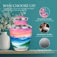 thumbnail image 3 of SABURIAL Mountains Urn - Burial Urns For Men & Women Ash - Handcrafted Cremation Urn For Human Ashes - Perfect Mini Burial Urns For Mom Ash - Combo - 10 Inch Large & 3 Inch Small, 3 of 7