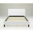 Premier Zurich Faux Leather Queen White Upholstered Platform Bed Frame
