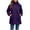 Purple, variant on Sentmoon Running Jackets for Women Plus Size Long Sleeve Ski Coats for Women Zipper Solid Color Windproof Waterproof Hoodies with Pockets Fall and Winter Comfy for Running and Hiking