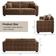 thumbnail image 3 of COPIAE 86 Inch Sofa with Extra Deep Seats Oversize,2 Seater Sofa for Living Room, Modern Couch and Sofa, Comfy Armrests and Seats and Backrests, Easy Installation,Chenille Fabric Brown, 3 of 11