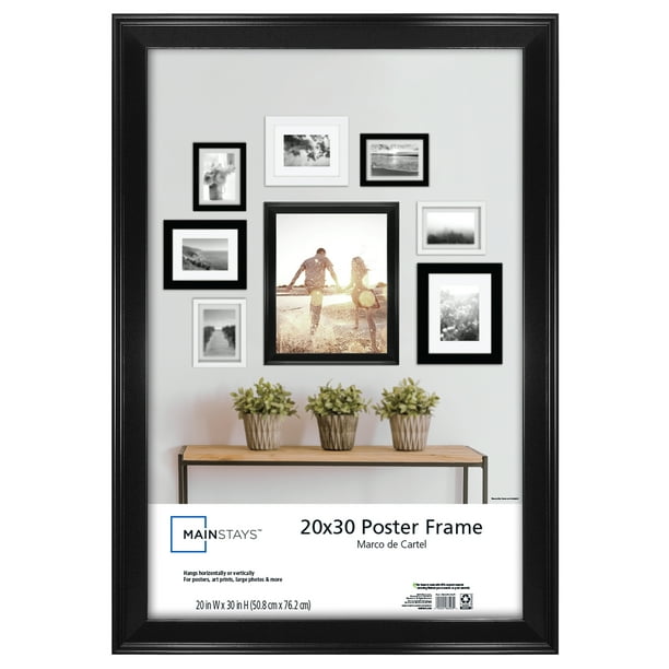 Mainstays 20x30 Beveled Picture and Poster Frame, Black