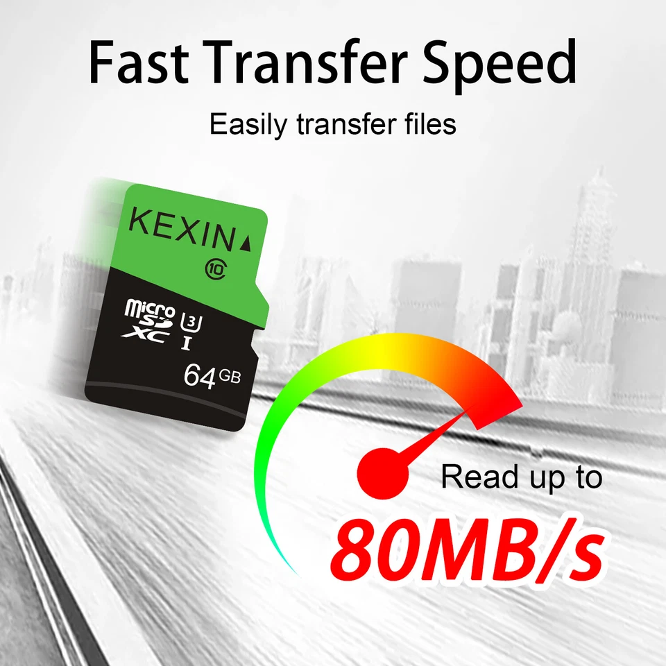 CRESTIN- 64Gb Micro Sd Card Memory Tf Card Sdhc Uhs-I For Phone Camera Class 10