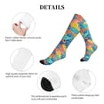 thumbnail image 5 of Lsque Colorful Fish 1 Pattern Sport Compression Socks for Men & Women 15-20 mmHg Knee High Nurse Pregnant Running Medical and Travel Athletic, 5 of 6