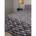 thumbnail image 2 of Insects Down Alternative Comforter, Continuous Print of Symmetric and Simplistic Butterfly Silhouettes, Microfiber Quilt for All Season, 5 Sizes, Cadet Blue Pale Peach, by Ambesonne, 2 of 3