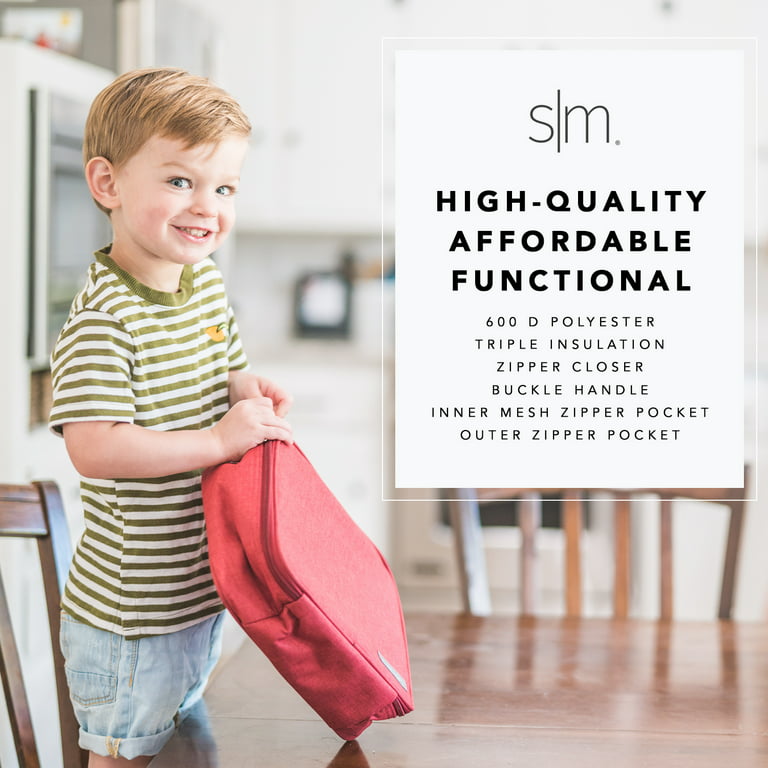 Simple Modern Kids Lunch Box for Toddler, Reusable Insulated  Bag for Boys, Meal Containers for School with Exterior and Interior  Pockets, Hadley Collection