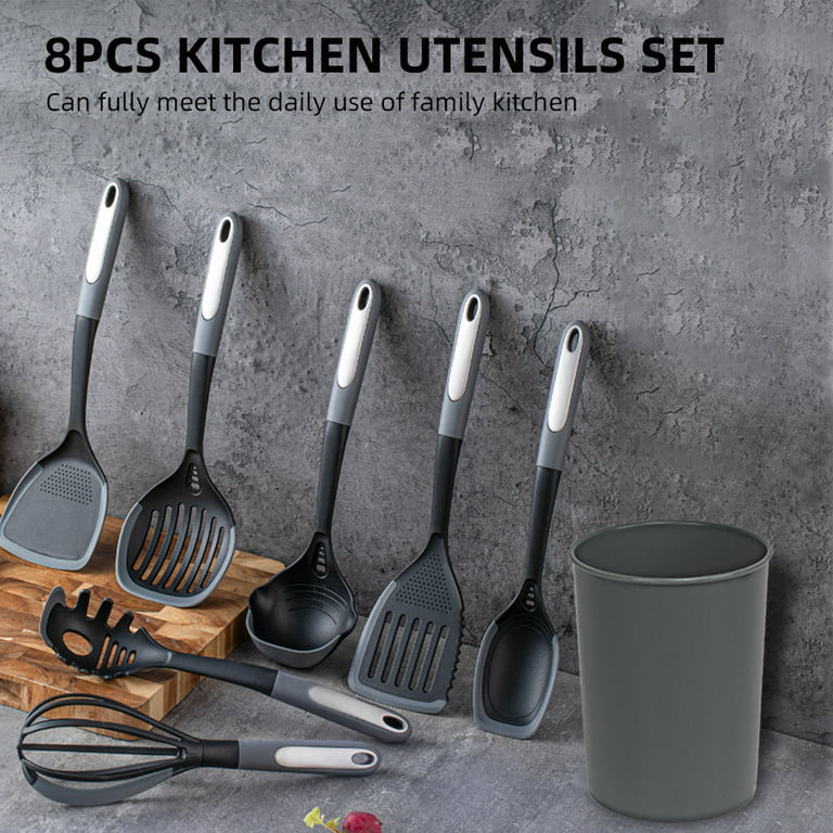 Kitchen Utensils Set, 26 pcs Non-stick Silicone Cooking Utensils Set Khaki