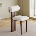 thumbnail image 3 of Fully Assembled PU Leather Dining Chairs Set of 2, Modern Kitchen Chairs with Solid Wood Legs, Armless Side Chairs Single Leisure Chairs Makeup Chairs for Kitchen Living Dining Room, 3 of 6