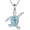 Turquoise Turtle Necklace, variant on Turtle Necklace 925 Sterling Silver Blue Opal Sea Jewelry for Women Men