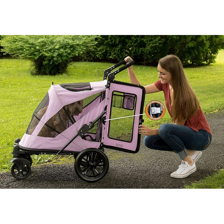 Push button stroller outlet