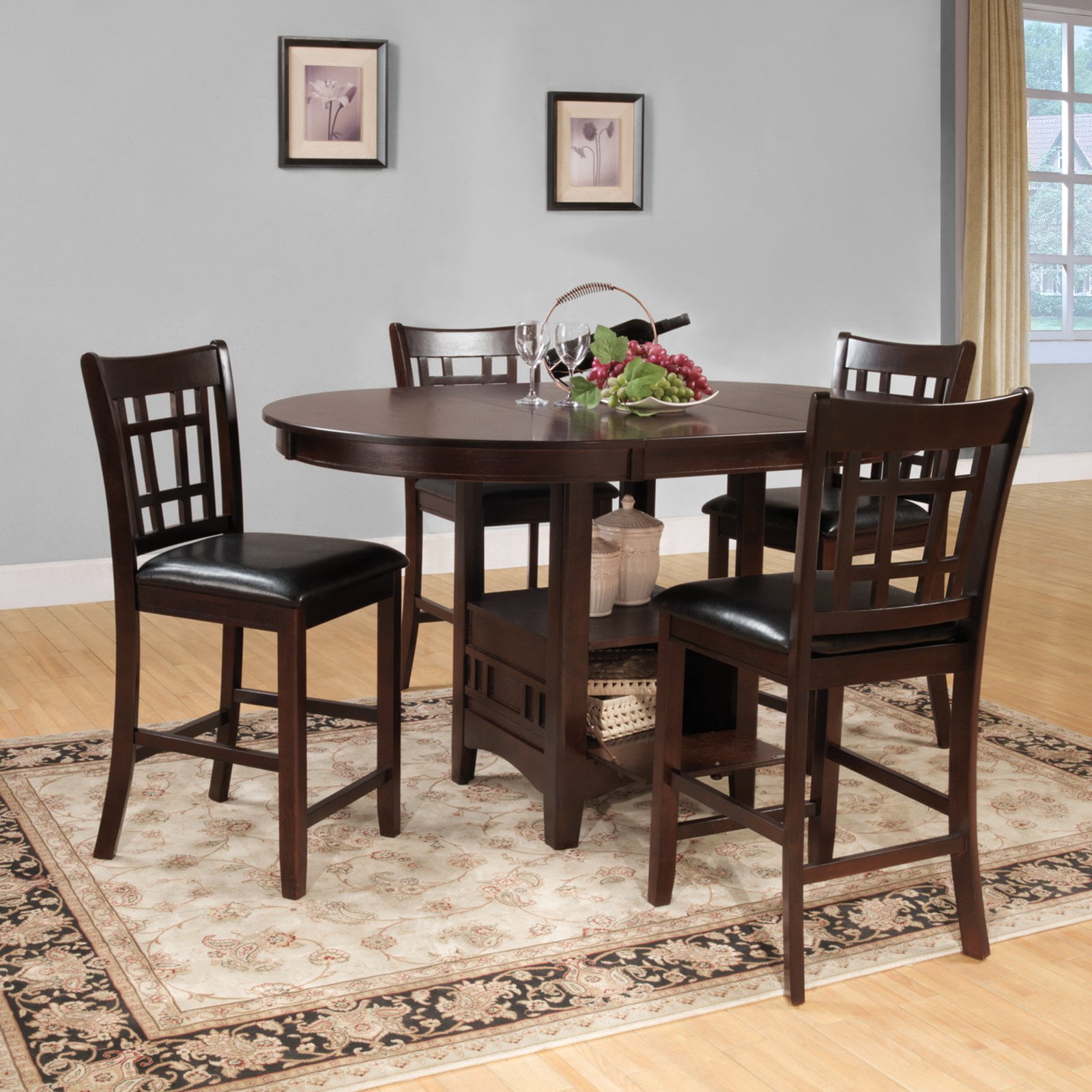 Weston Home Junipero 5 Pc Counter Height Dining Set Dark Cherry Weston Home Junipero 5 Pc Counter Height Dining Set Dark Cherry Com
