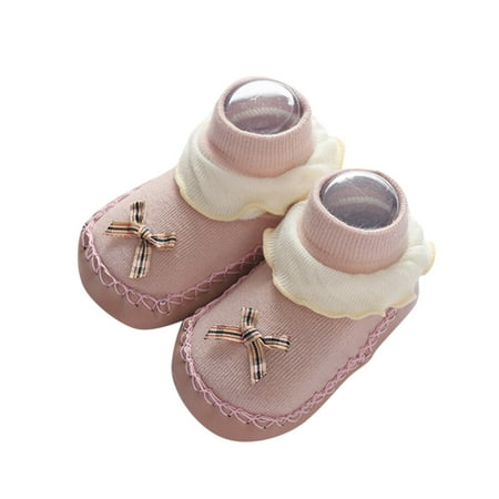 

Autumn And Winter Cute Children Toddler Shoes Boys And Girls Shoes Flat Bottom Non Slip Lightweight Comfortable Bow Socks Shoes