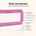 thumbnail image 3 of Lightweight Mesh Security Adjustable Bed Rail with Breathable Mesh Fabric in Light Pink - 33'L X 14" W X 23" H, 3 of 7