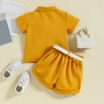 thumbnail image 5 of TAIAOJING Kid Toddler Girl Clothes Summer Short Sleeve Tops And Shorts Belt Baby Girl Outfits 18-24 Months, 5 of 9