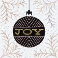 thumbnail image 3 of Mullan, Michael 12x12 Black Modern Framed Museum Art Print Titled - Jolly Holiday Ornaments Joy Metallic, 3 of 5