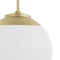 thumbnail image 4 of Hunter - Hepburn 1-light Modern Brass, Medium Size Pendant Light, Dimmable, Mid Century Modern Style, Globe Shaped, for Bedrooms, Dining, Living Rooms - 19847, 4 of 7