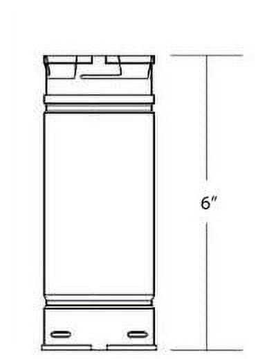 4'' x 6'' PelletVent Pro Galvalume Pellet Stove Chimney Pipe - 4PVP-06