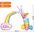 thumbnail image 4 of 12FT Long Huge Easter Inflatable Bunny Archway Outdoor Decorations,Build-in LED Lights Blow Up Yard Decoration, for Easter Yard Lawn Décor, 4 of 6