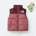 thumbnail image 2 of Favoffer Winter Unisex Kids' Quilted Sleeveless Vest Stand Collar Color-Block Cotton Warm Sports Casual Jacket Outdoor Play Boys Girls Teen 2-15Y, 2 of 9