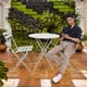 thumbnail image 3 of Juego de Muebles para jardín - Set de 3 Piezas Incluye una Mesa Redonda y Dos sillas Plegables para Exteriores - Patio, terraza (Gris Claro), 3 of 8