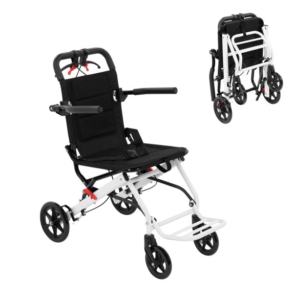Silla De Ruedas Plegable Traslado Ligera Resistente Segura