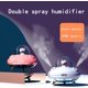 thumbnail image 4 of Humidificador OVNI inalámbrico de doble boquilla Humidificador de aire de escritorio Cute Planet Bear Difusor de aceite esencial de aroma ultrasónico con luz LED (rojo) JAMW Sencillez, 4 of 5