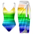 thumbnail image 1 of Aayomet Maillots de Bain pour Femmes Corps Entier Maillot de Bain une Pièce Grande Taille Imprimé Bikini, Bleu P, 1 of 4