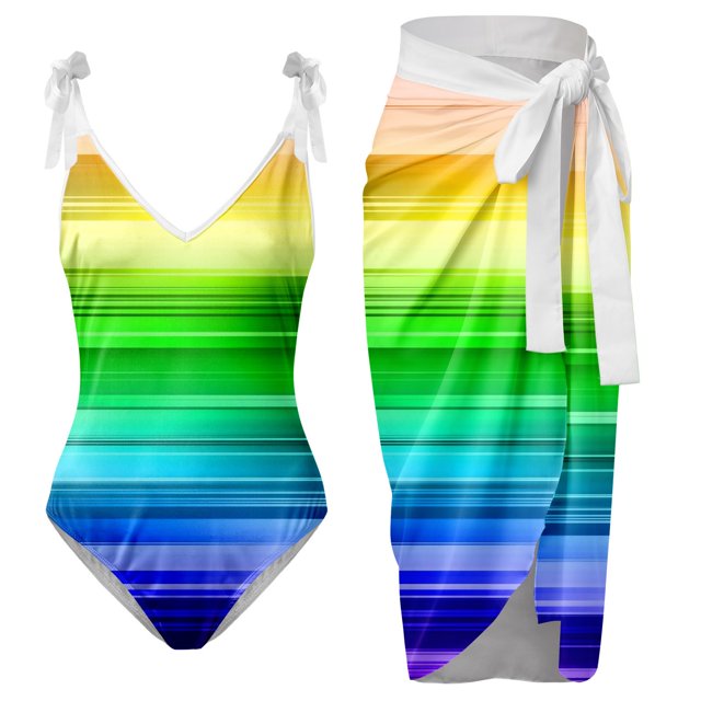 Aayomet Maillots de Bain pour Femmes Corps Entier Maillot de Bain une Pièce Grande Taille Imprimé Bikini, Bleu P