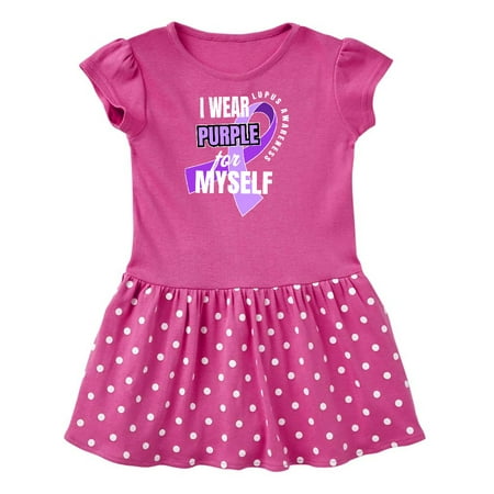 

Inktastic I Wear Purple For Myself Lupus Awareness Gift Toddler Girl Dress