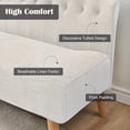 thumbnail image 3 of EDTara Two-Seater Modern Sofa, Upholstered Fabric Couch With Plush Sponge Padding and Plywood Frame, 3 of 8