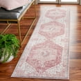 thumbnail image 2 of SAFAVIEH Layla Leah Oriental Runner Rug, Ivory Grey/Pink, 2' x 11', 2 of 11