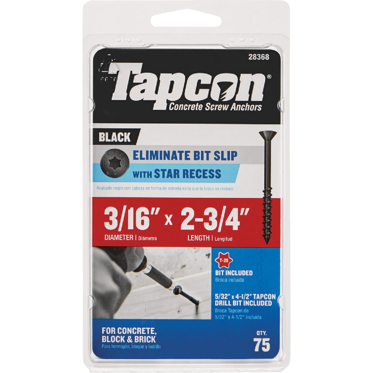 Kreg SML-C4X400-75 XL Pocket Screws, 4 Inch Coarse Thread, 75