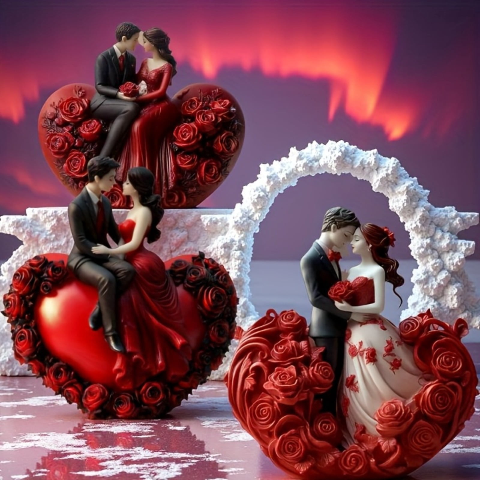 3Pcs Couple Silhouette Mold Set, epoxy resin molds, Ideal for Wedding Candle & Resin Crafts