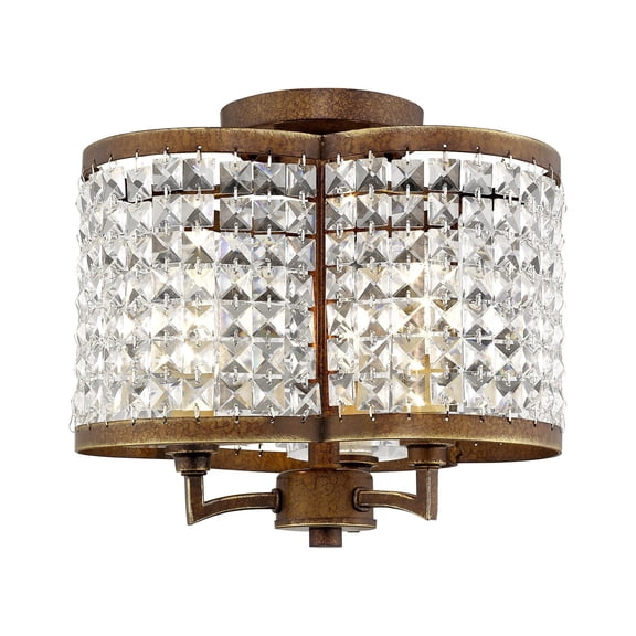 Livex Lighting Grammercy Ceiling Mount in Hand Painted Palacial Bronze