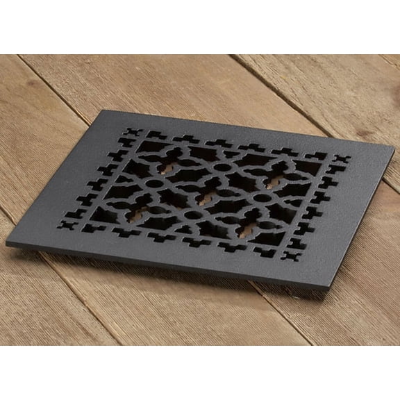 Reggio Registers 1010-Nh Scroll Series 8" X 8" Floor Grille - Cast Iron